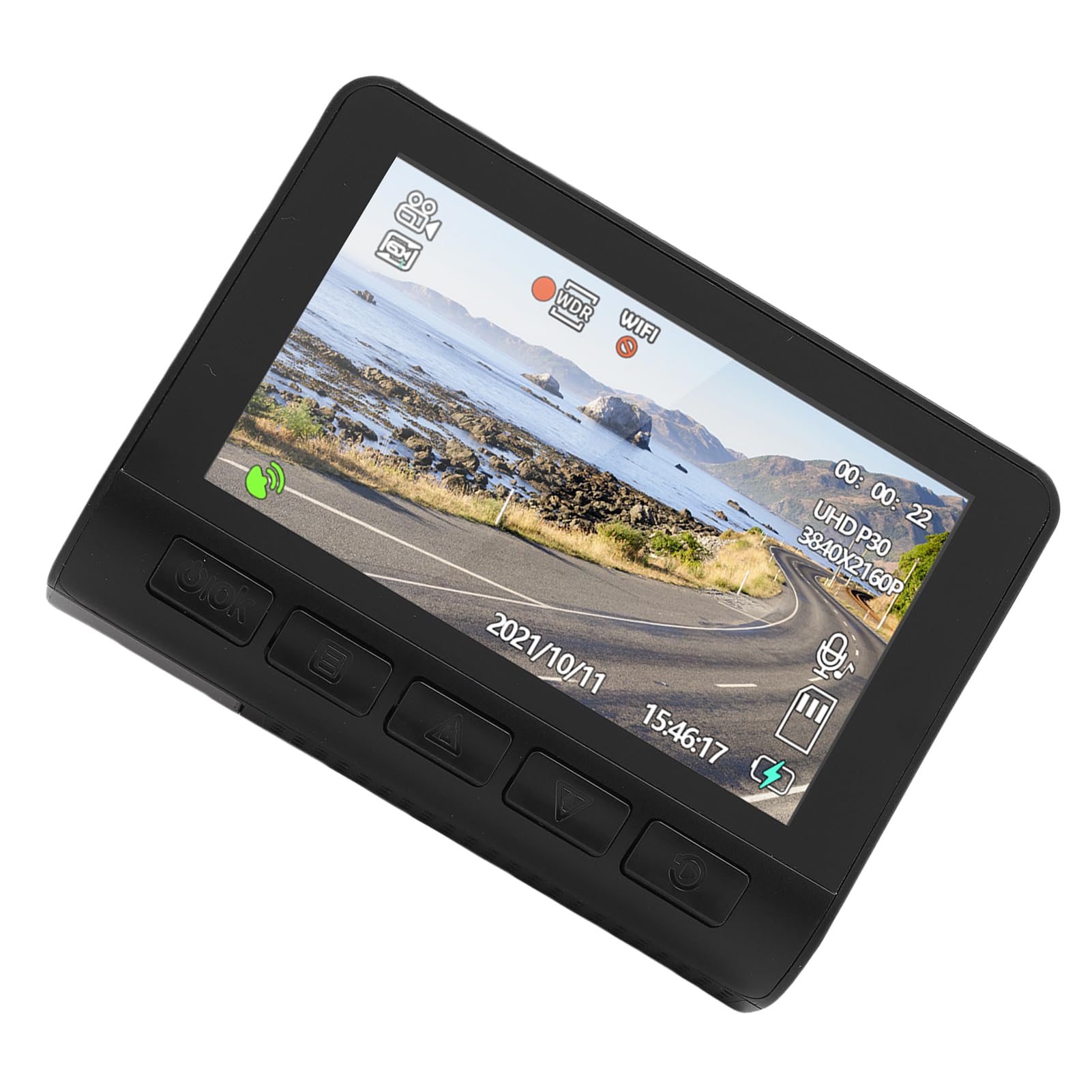 Annadue Kamera 4K z Przodu i Tylna Kamera Samochodowa 5 GHz z Kątem Szerokości 170 °, 2 -calowy Ekran LCD, Czujnik G, Tryb Parkingowy 24H, Zapisywanie Pętli