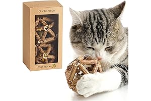 Catnip Treat Kit for Feline Fun: Natural Silvervine Stick, Catnip Ball & Bell