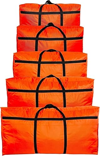 Miniatura 6 de DoYiKe Bolsa de lona de almacenamiento extra grande con cremalleras y asas, bolsa de lona plegable grande para viajes