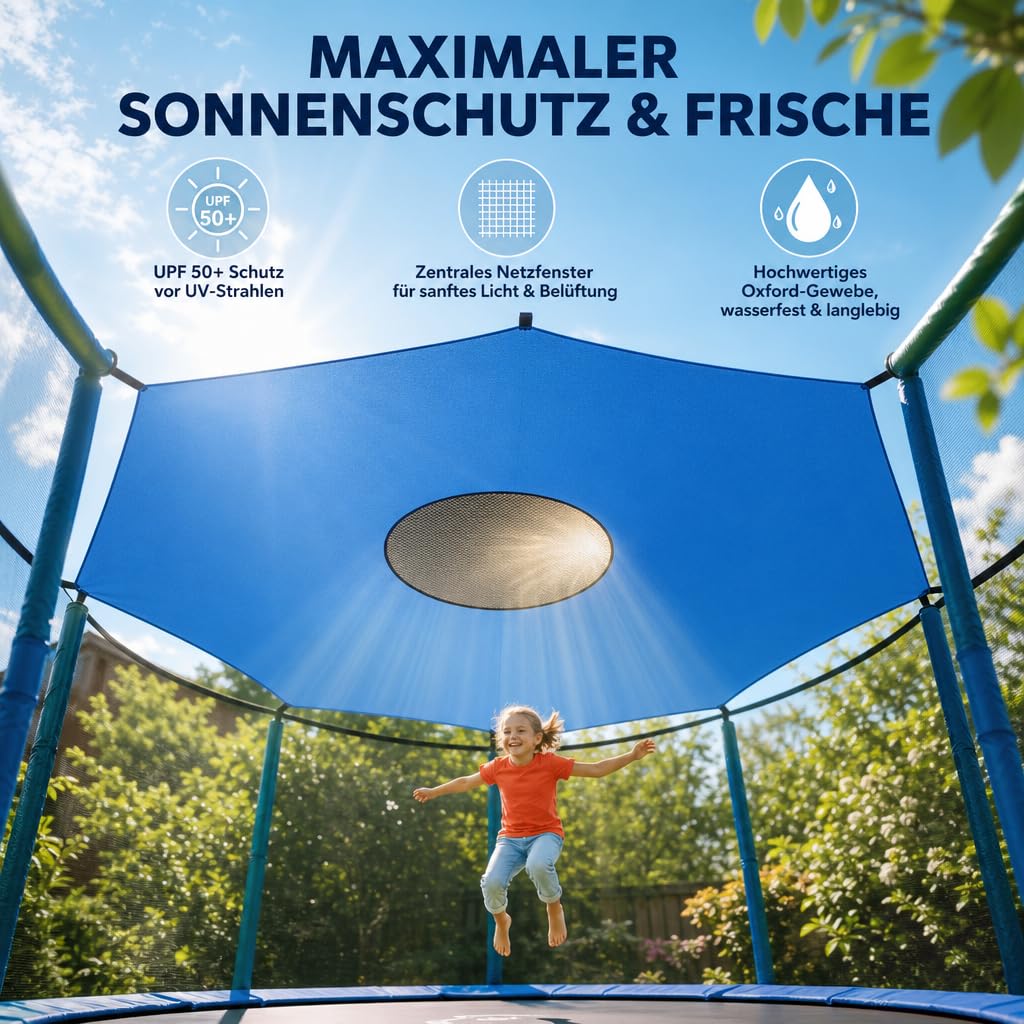 Copertura per trampolino trampolino parasole Ø 305 cm per 8 aste rete trampolino 305 8 aste, resistente ai raggi UV impermeabile