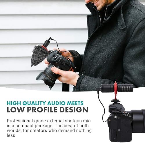 Miniatura 3 de Movo VXR10-PRO - Micrófono de video externo para iPhone/cámara, con soporte de choque Rycote Lyre - Micrófono compacto de escopeta y accesorios