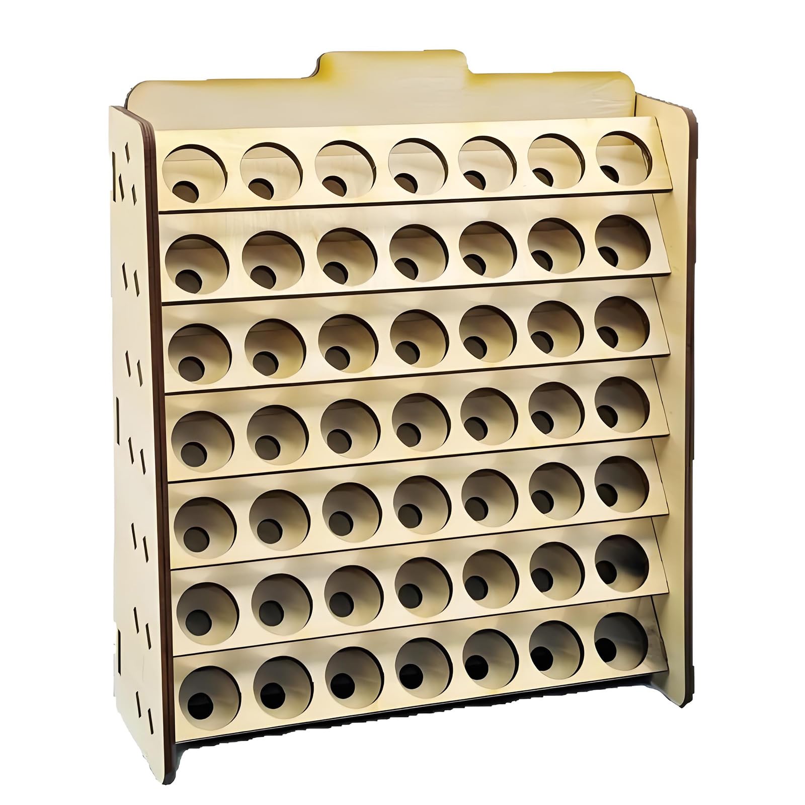 JSGHGDF Natural Wood Paint Bottle Display Stand for Hobbyists and Craft Enthusiasts Includes Paint Storage Organizers Componentized Art Supply Holder