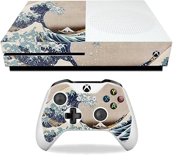 MightySkins Skin Compatible with Microsoft Xbox One S - Great Wave of Kanagawa | Protective, Durable, and Unique Vinyl Decal wrap Cover | Easy to Apply, Remove, and Change Styles | Made in The USA