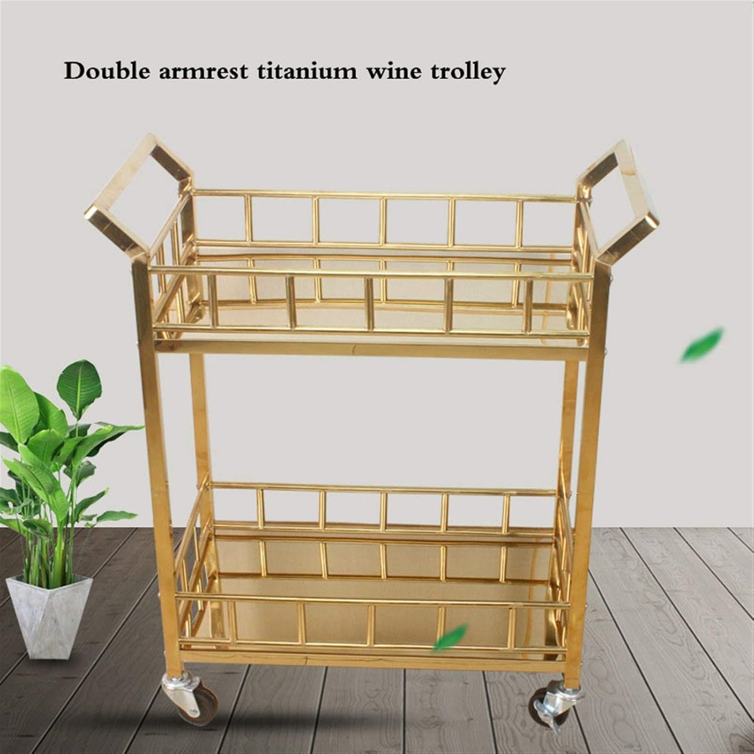 Bar Cart, Gold, Serving Cart, for Kitchen, Dining Room, Home Bar, Or Buffet, Home bar Serving carts Kitchen cart with Storage (Color : Style 3) (Style 1)