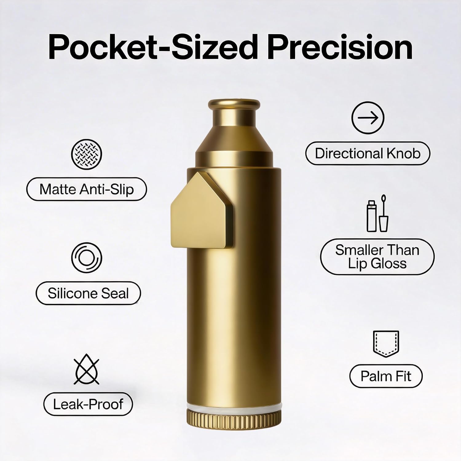 OakMsOik No-Leak Powder Dispenser, 300% Larger SnuffBullet Alternative with Anti-Oxidation Coating & Silicone Seal, 3-Pack Metal Spice Shaker for Travel