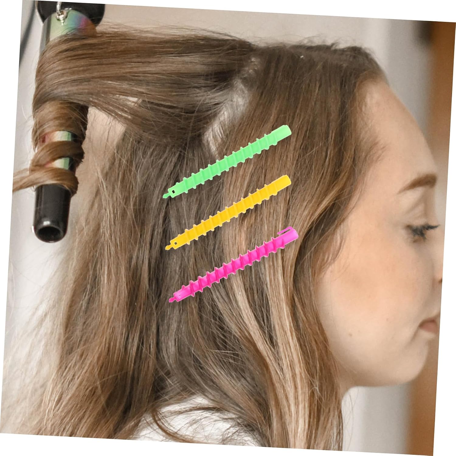 100pcs Spiral Perm Rods for Long Hair Easy Overnight Curls Curlers Curly Hair Salon Perm Kit
