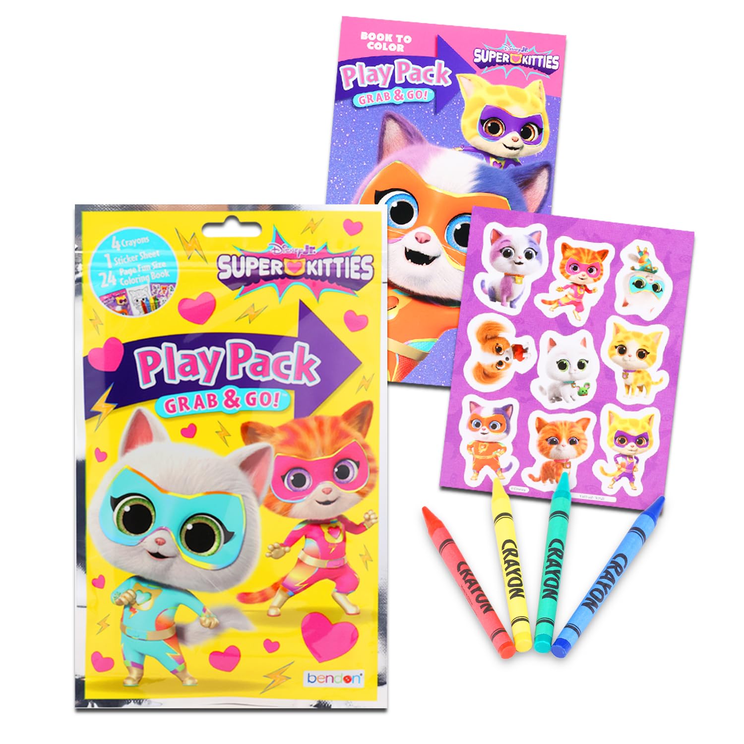Disney Super Kitties Imagine Lot de 12 livres de coloriage à l'encre