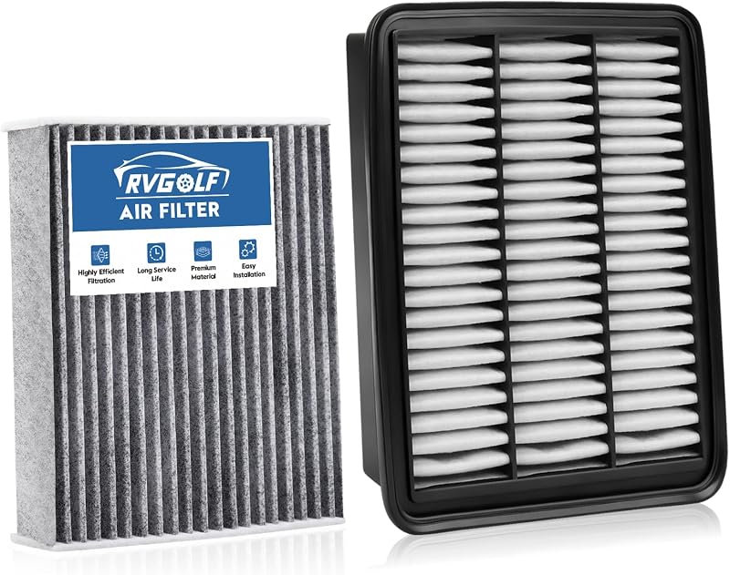 Kit Filtro de Ar do Motor e Cabine RVgolf para Mazda CX-9 2.5L 2016 a 2024 – 2 unidades