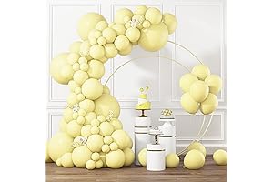 RUBFAC Pastel Yellow Balloons Different Sizes