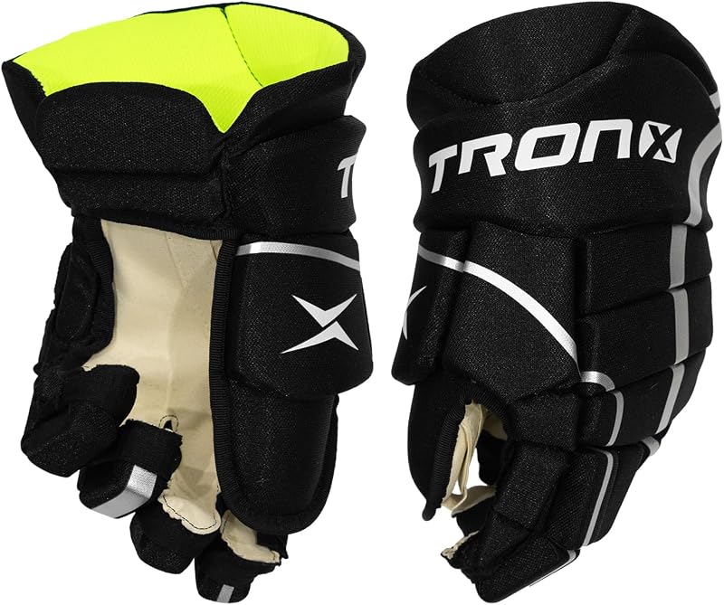 Guantes de hockey sobre hielo Force: equipo de protección duradero y liviano para jugadores de hockey para jóvenes, jóvenes y mayores