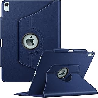 Fintie Rotating Case for iPad Air 13-inch (M3) 2025, (M2) 2024-360 Degree Swiveling Protective Stand Cover with Pencil Holder, Auto Wake/Sleep, Navy