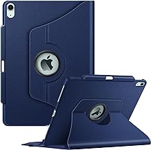 Fintie Rotating Case for iPad Air 13-inch (M3) 2025, (M2) 2024-360 Degree Swiveling Protective Stand Cover with Pencil Holder, Auto Wake/Sleep, Navy