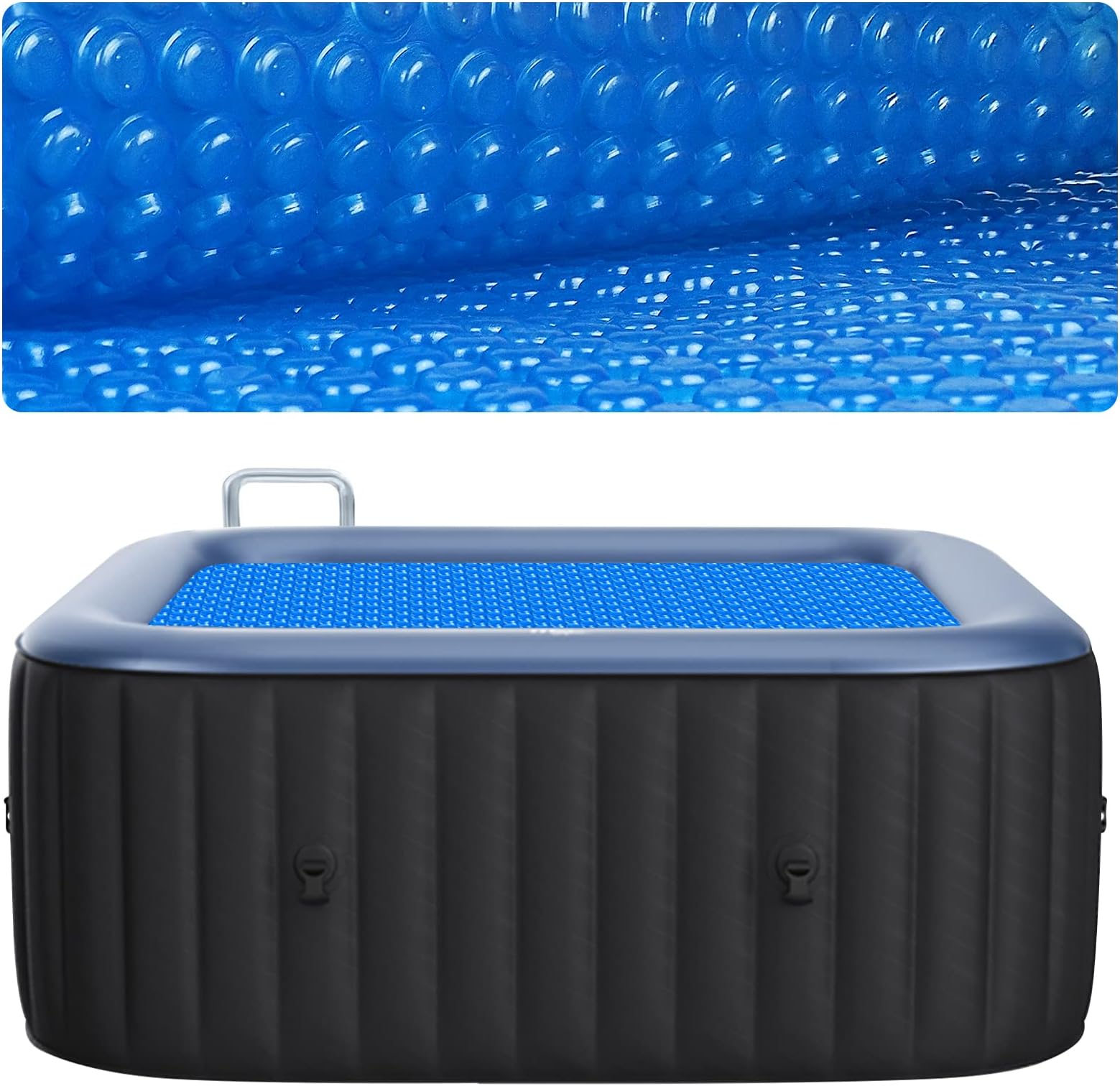 Spa Depot ThermoFloat 16mil 6ft x 6ft Hot Tub Bubble Cover Floating Spa Blanket