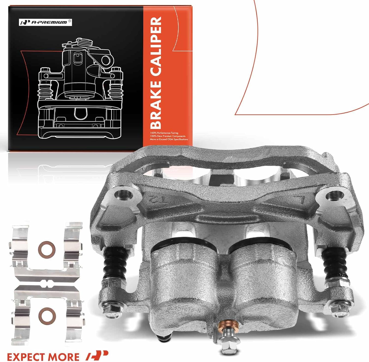 A-Premium Disc Brake Caliper Assembly with Bracket Compatible with Select Subaru Models - B9 Tribeca, Forester, Legacy, Outback, Tribeca, WRX, H4 2.0L 2.5L, H6 3.0L 3.6L - Front Left Driver Side
