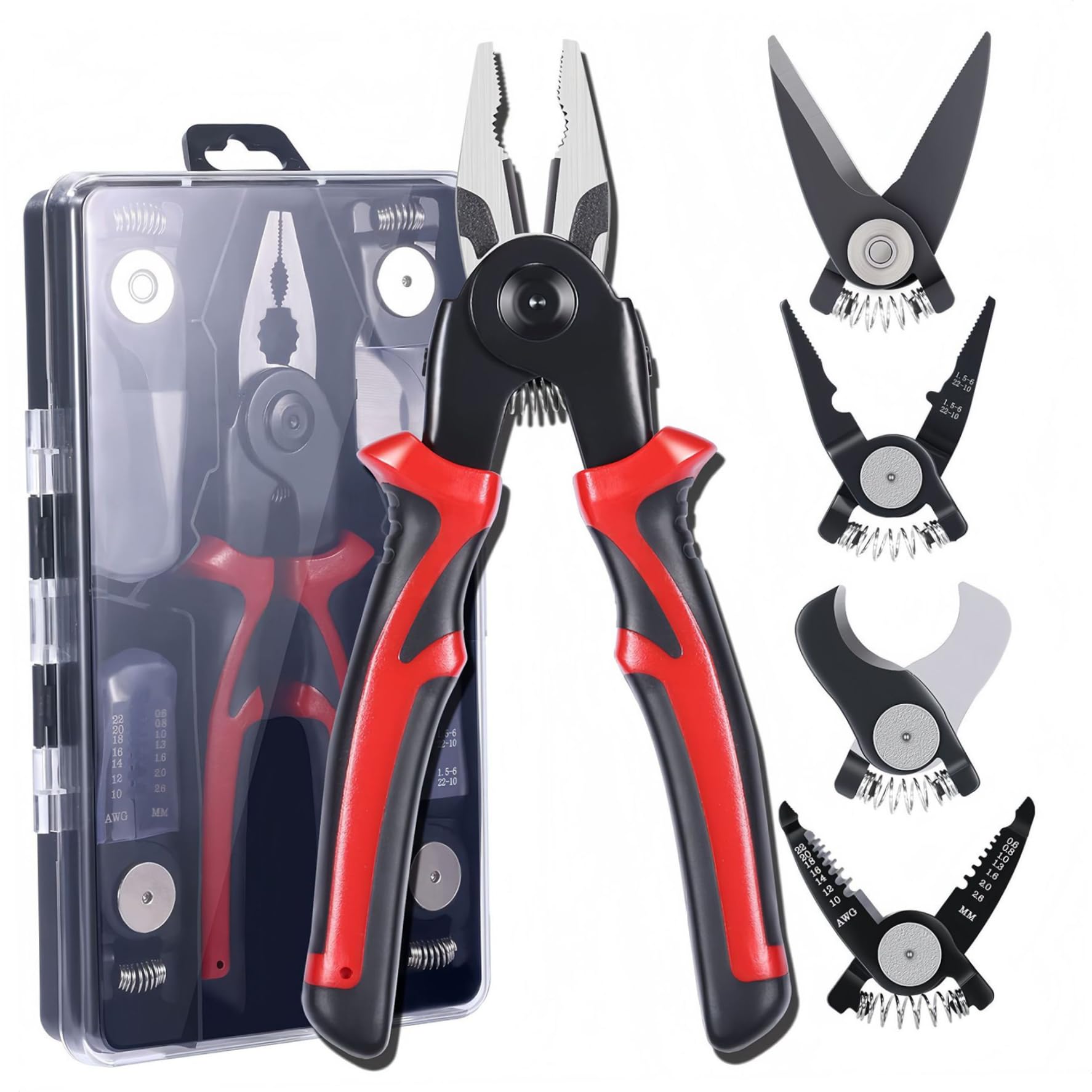 Pince d'électricien pour rénover sa maison ensemble d'outils complet avec ciseaux et étui