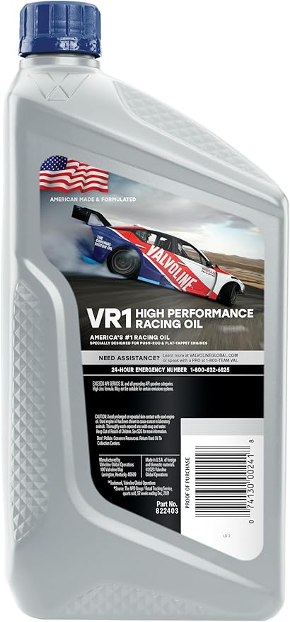 Valvoline VR1 Racing SAE 50 Aceite de Motor 1 QT miniatura 3