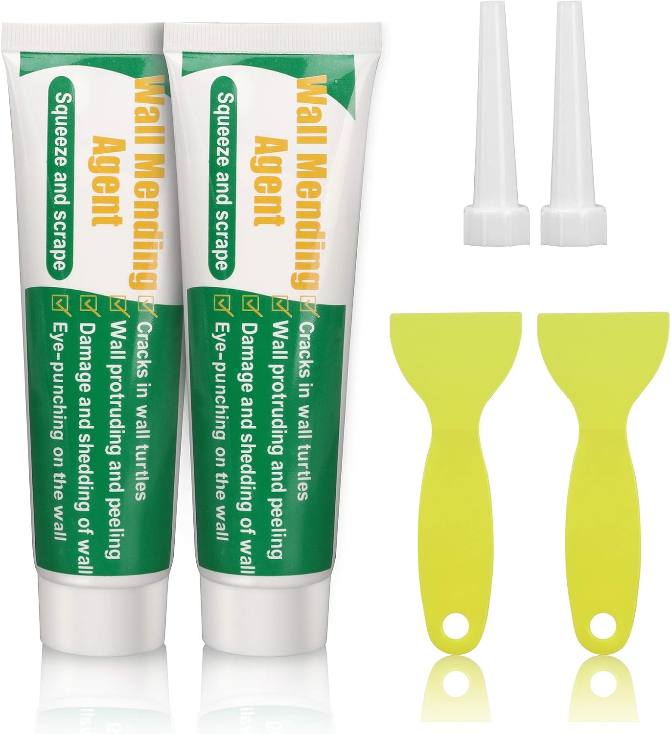 Feeke 260g Wall Mending Agent, Dry Wall Repair Cream,Waterproof White Wall Surface Repair and Renovation Cream,Fast Filling of Holes and Cracks