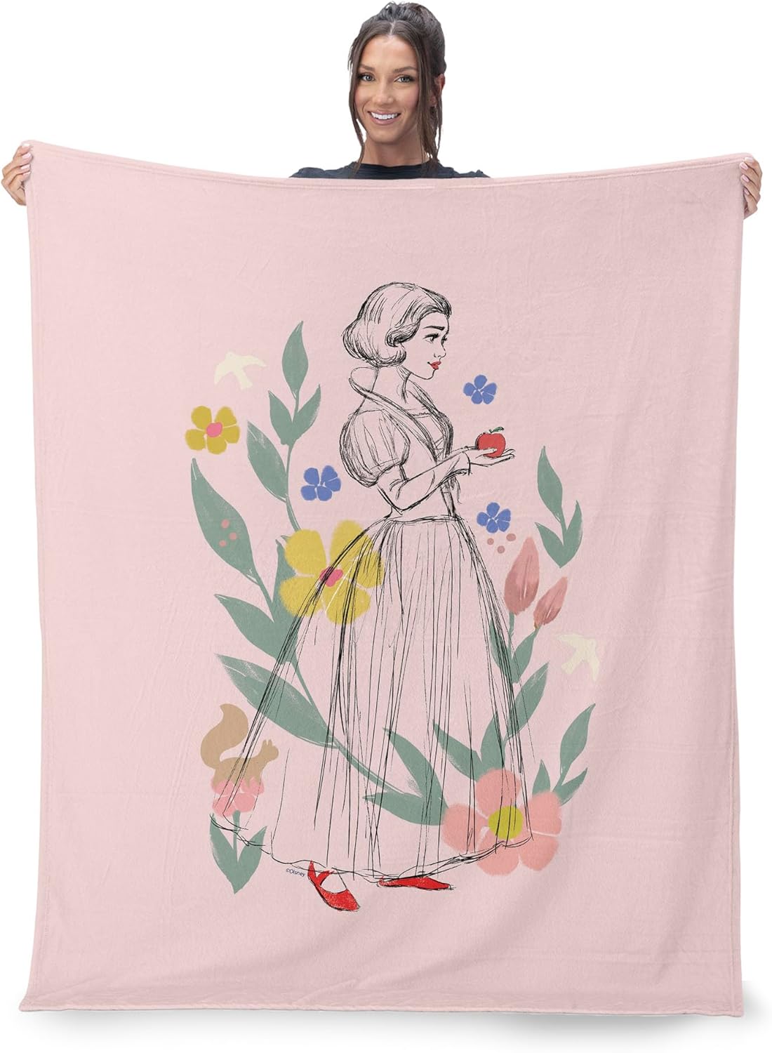 Disney Snow White Woodland Snow White Silk Touch Throw Blanket, Soft for Bed, Couch, Travel, Warm Gift, 50 x 60 inches