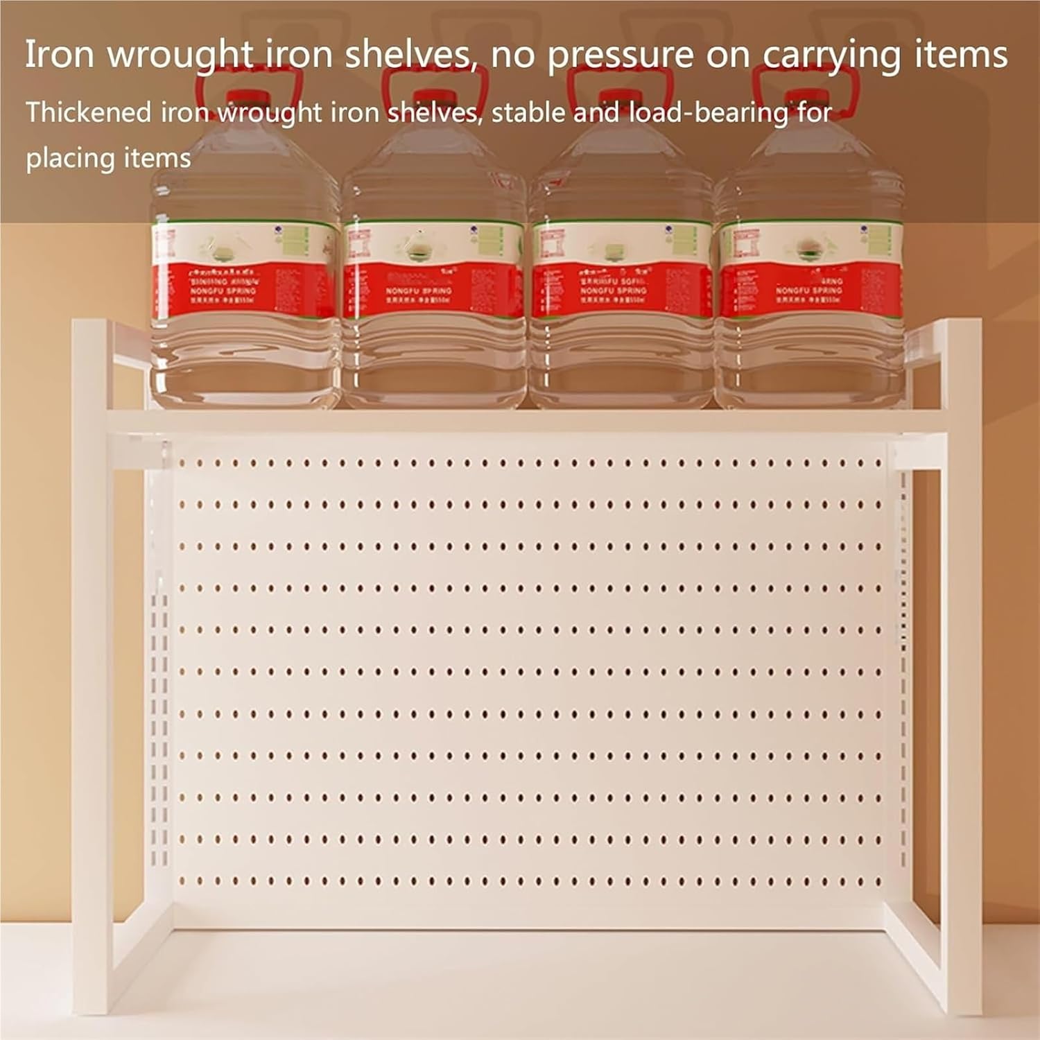 Desktop Hutch Shelf, Large Capacity Desktop Organizer, Desk Hutch for Computer Monitor Stands, Adjustable Bookshelf Organizer for Home Office(Black Three Layers,140cm/55in)