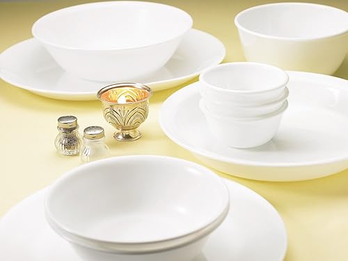 Miniatura 4 de Corelle CP-9623 Plate Plate, Plate, Width 6.5 inches (16.5 cm), Shatter-Resistant, Lightweight, Winter Frost White, Square, Small Plate, Set of 5