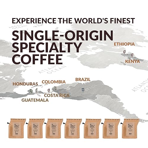 Miniatura 4 de Juego de regalo de café gourmet de cumpleaños para hombres y mujeres, 7 mejores cafés orgánicos y especiales de origen único del mundo en cafeteras