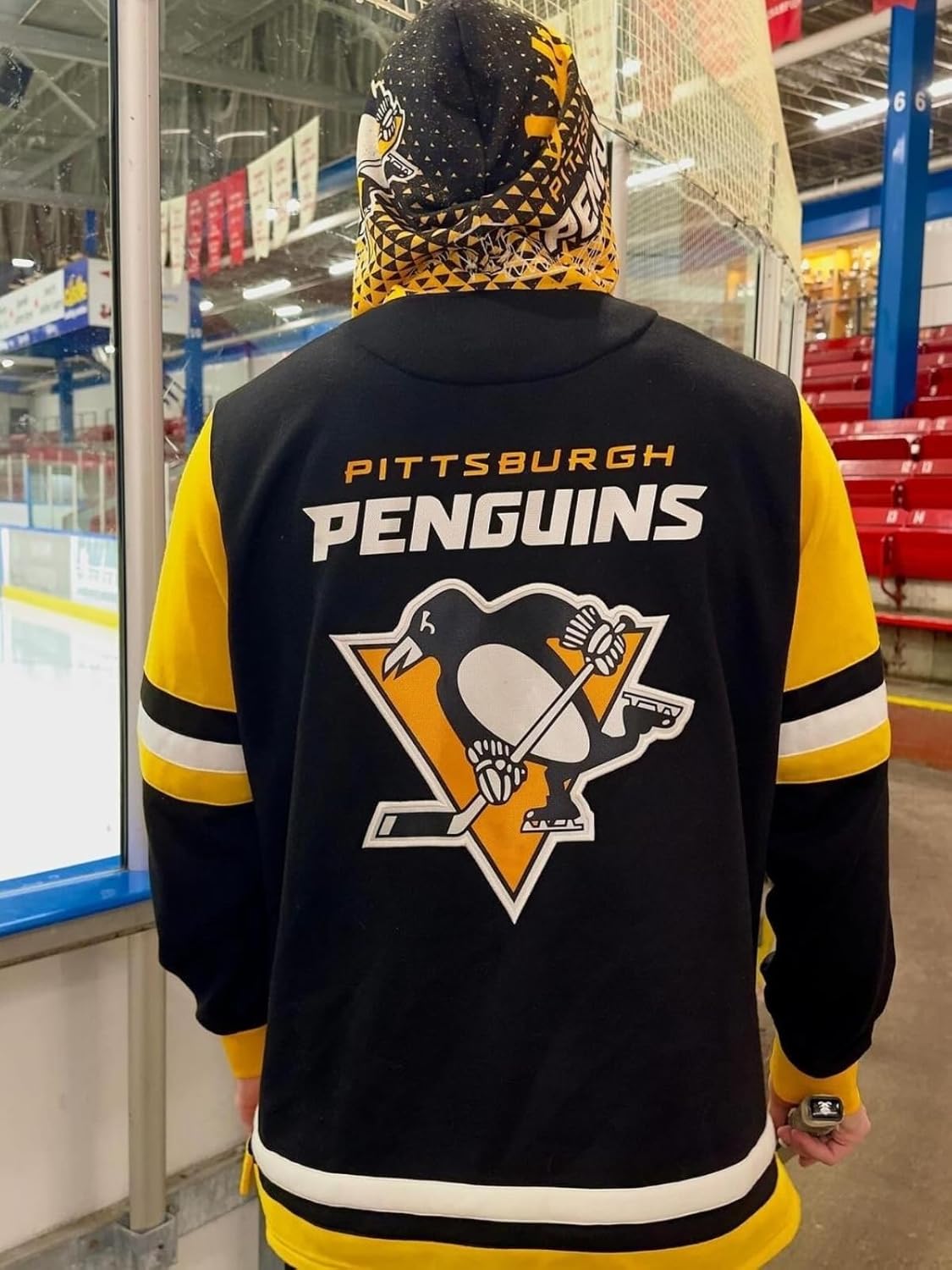 NHL unisex-adult Pittsburgh Penguins Lace Up Hoodie - Image 3