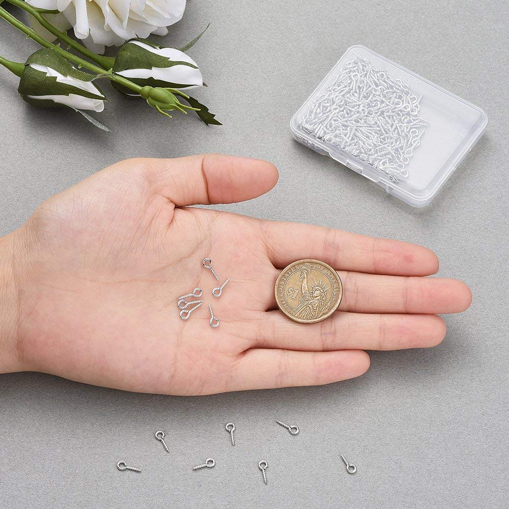 Amazon.co.jp: 300個 プレミアムミニメタルフープペグスクリュー