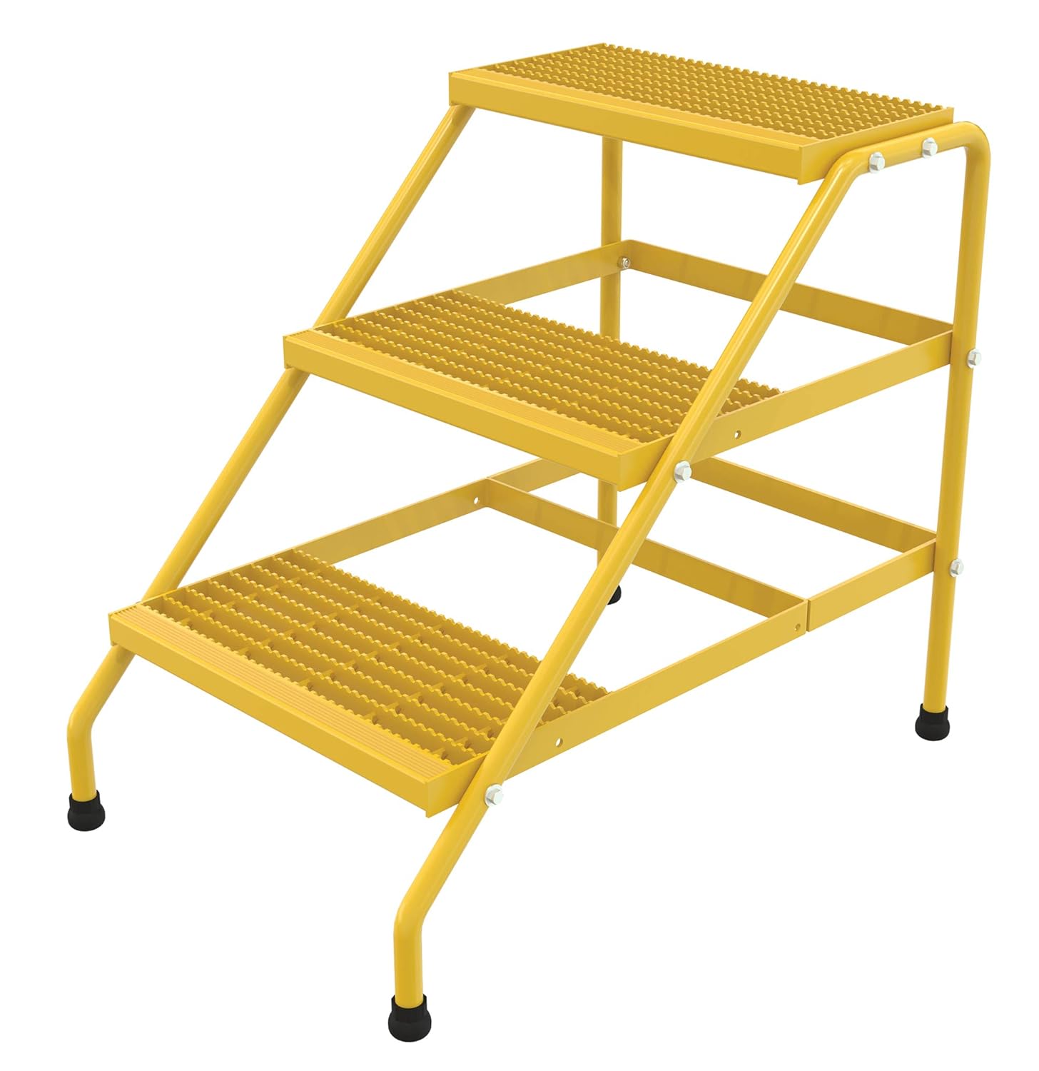 Vestil SSA-3-KD-Y Aluminum 3 Step Knock Down Stand 500 Lb. Capacity Yellow