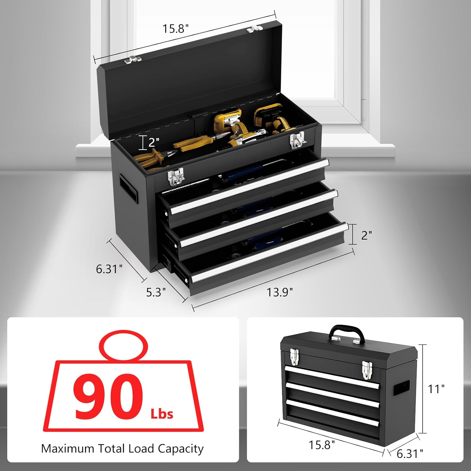 Ultimate Heavy-Duty Tool Storage: Review of the 3 Drawer Metal Tool Box!