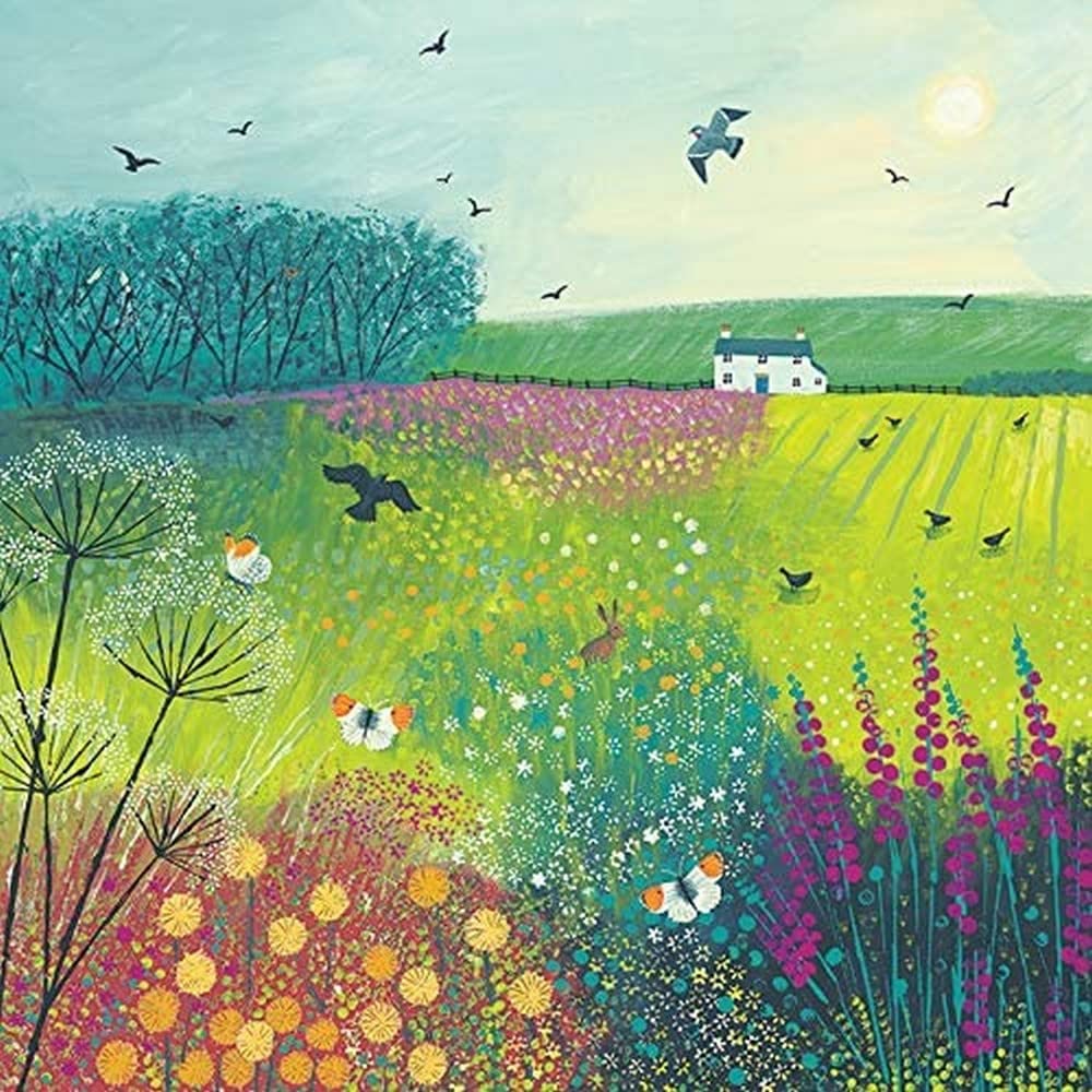 The Art Group "Jo Grundy Midsummer Meadow Canvas Print, Multi-Colour, 1.80 x 85.00 x 85.00 cm
