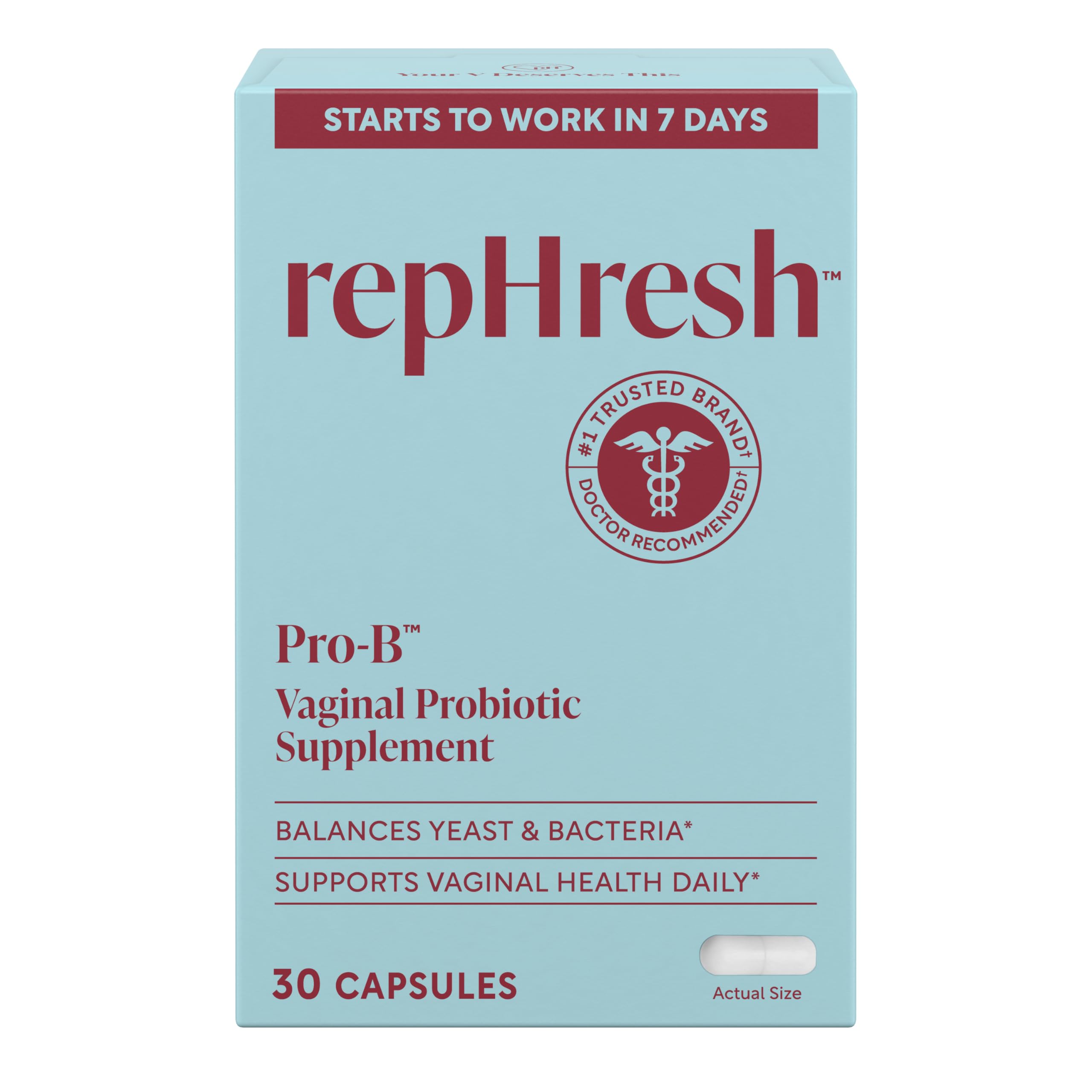 Rephresh Pro-B Vaginal Probiotic Supplement, Probiotic for Women