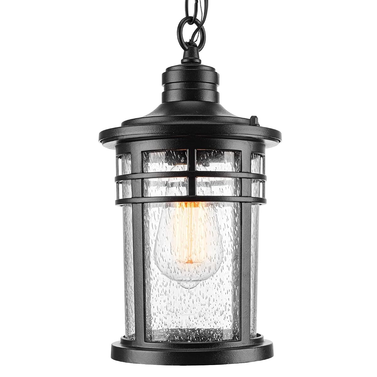 Darkaway Outdoor Pendant Lights, Aluminum, Medium Size, Black, Model 6X20H BK,
