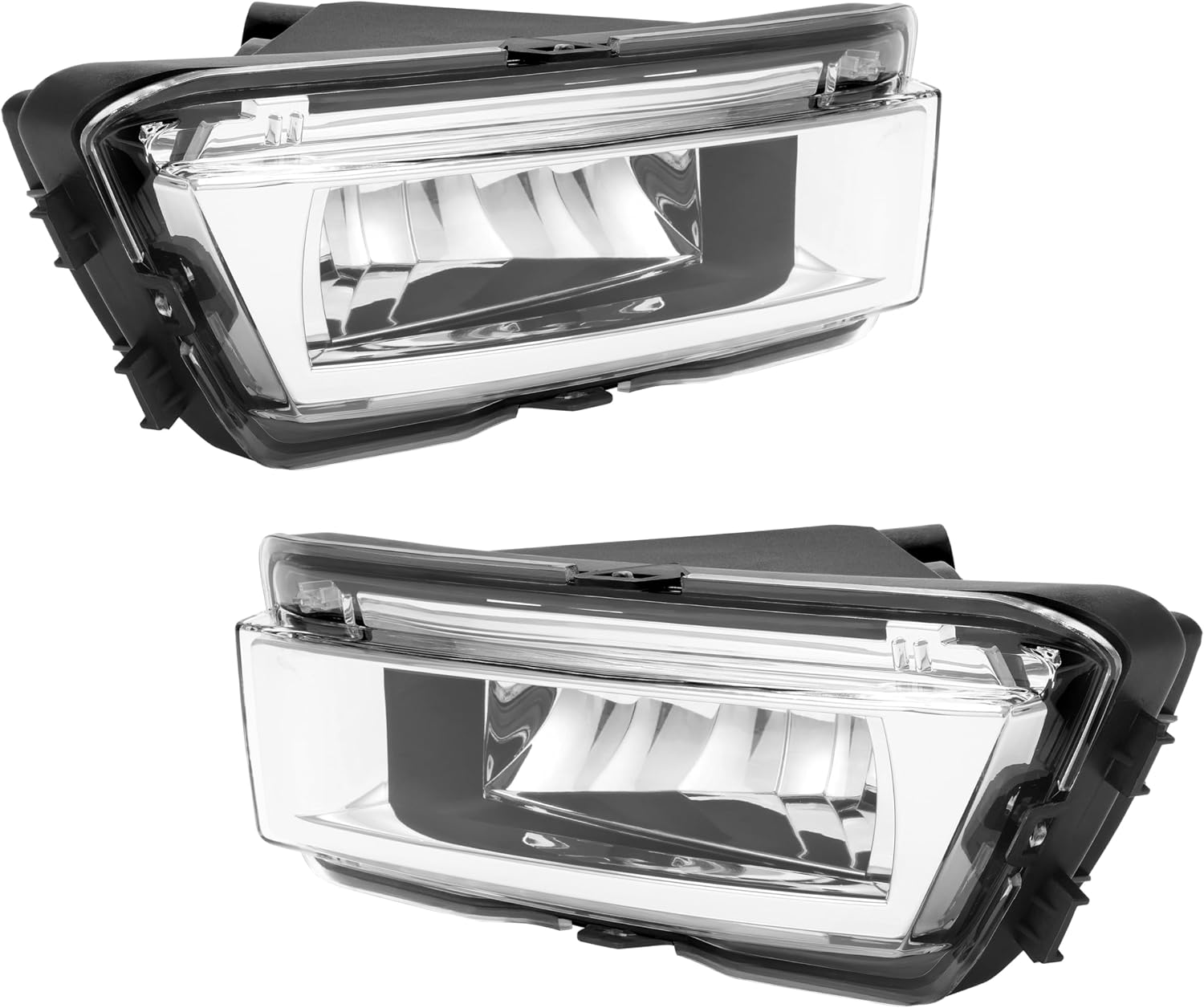 HECASA Fog Light Compatible with 2012-2015 Volkswagen Passat Replacement for 561941700B 561941699B Drivers & Passengers Side Front Bumper Driving Fog Lamps W/O Bulbs Plastic Clear Lens