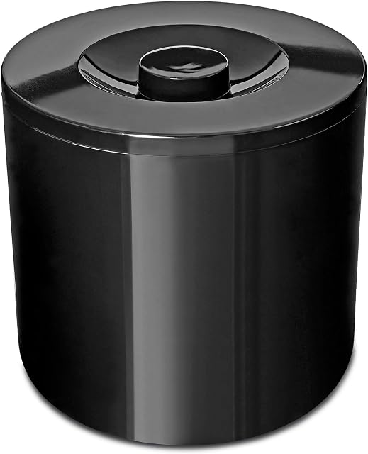 drinkstuff Round Insulated Ice Bucket, Black, 4Ltr