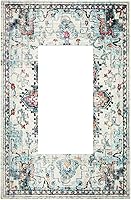 Vista 73 de Cubierta de Interruptor de Luz de Estilo Boho Vintage de los 70 Sol Arcoíris Champiñón Floral Rocker Individual 1 Gang Cubierta de Enchufe