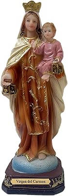 BHEII Virgen Del Carmen Our Lady of Mount Carmel Statue Virgin Catholic New 5"