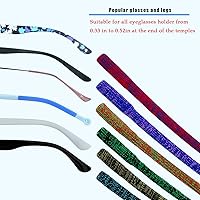 Vista 5 de Correa para gafas (paquete de 6) soporte para gafas, correa de nailon elástico suave para hombres y mujeres