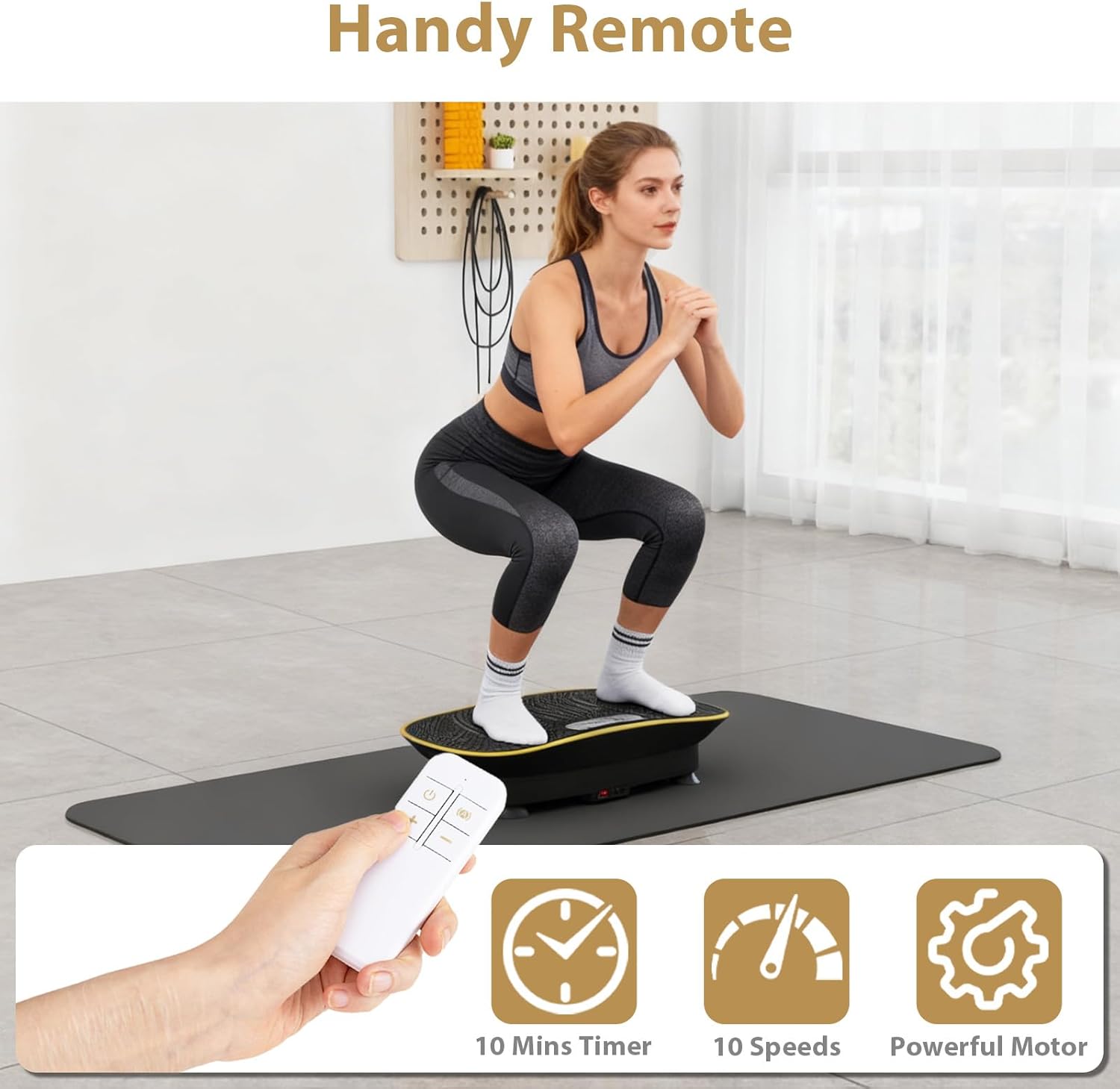 DORTALA Vibration Plate Exercise Machine, Shake Vibrating Fitness Platform with Remote, 10 Speed, LED Display, Full Body Workout Shaker Machine Board for Lymphatic Drainage, Weight Loss