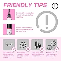 Vista 7 de CALAILIS - Pegamento para pestañas, pegamento para pestañas en racimo, pegamento para extensión de pestañas, unión súper fuerte de 48 horas