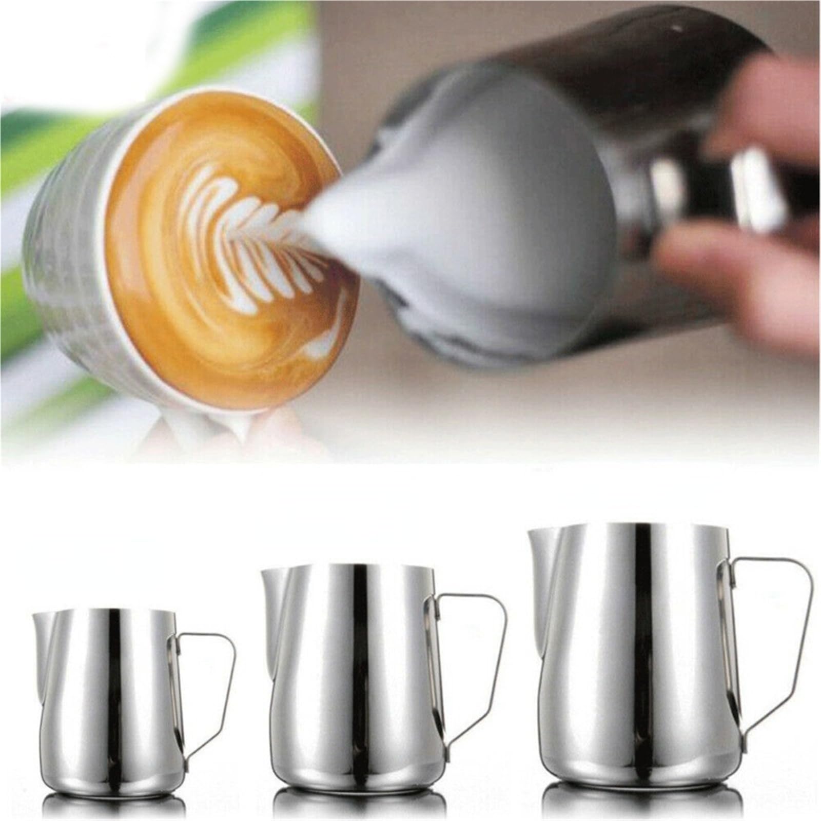Jarra de espuma de leche de acero inoxidable de 100/350/600 ml for Latte Art(600ml)