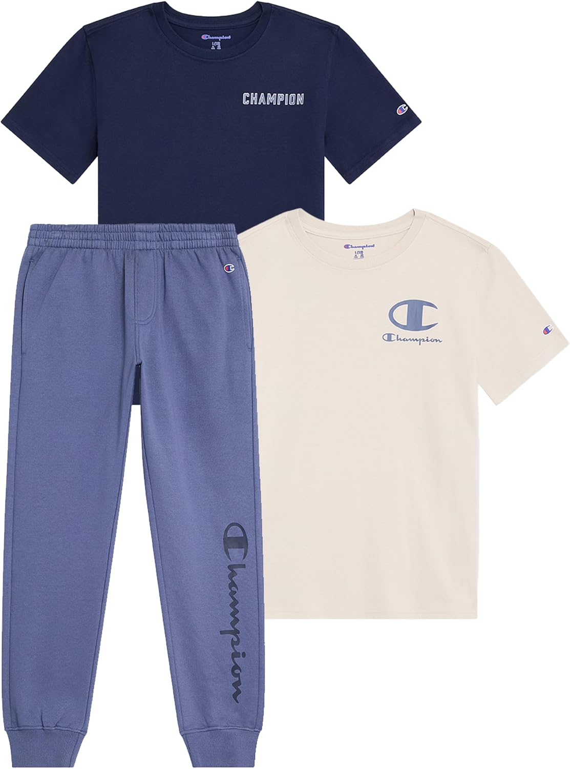 Champion Boys 3 Piece T-Shirts and Jogger Sweatpant Set