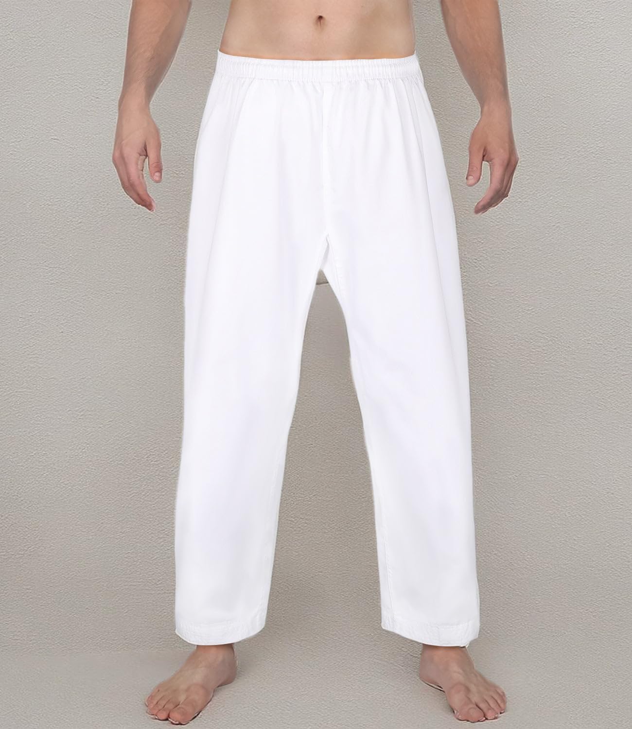 FitsT4 Sports Karate Pants 8oz Middleweight Elastic Waist Martial Arts Pants Perfect for Training or Competition, 000-5