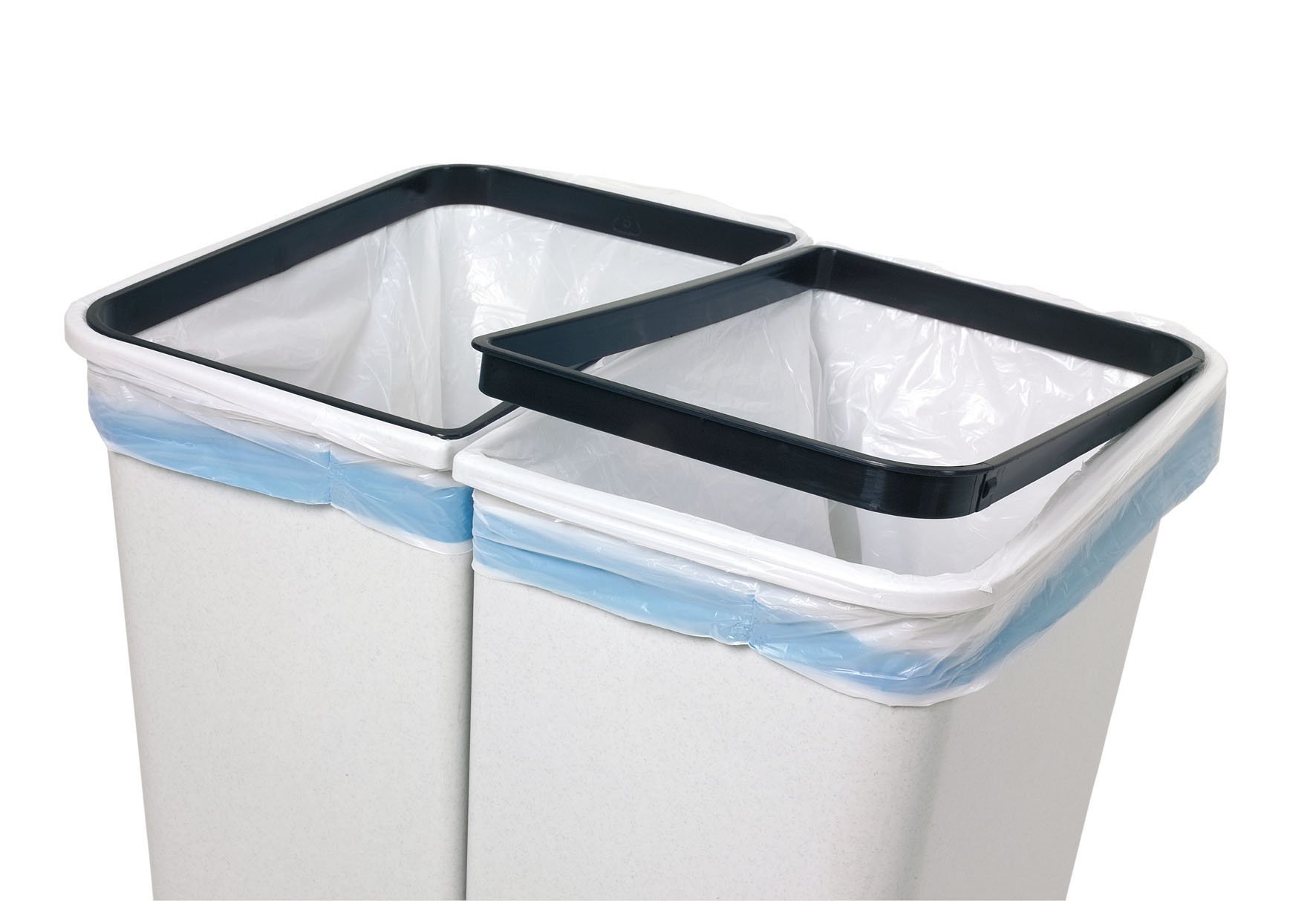 Alpfa Müllbehälter 2 x 25 L Duo Bin grau granit Made in Europe