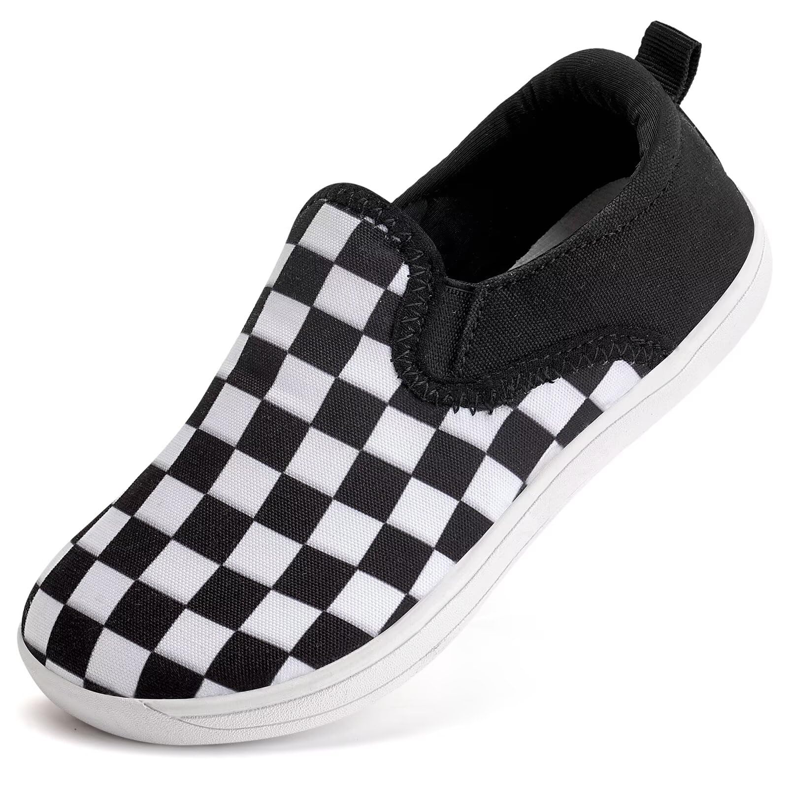 Toddler Little Kid Wide Barefoot Shoes Boys Girls Minimalist Slip On Sneakers Canvas Walking Shoes Fit Naturally Zero Drop Sole