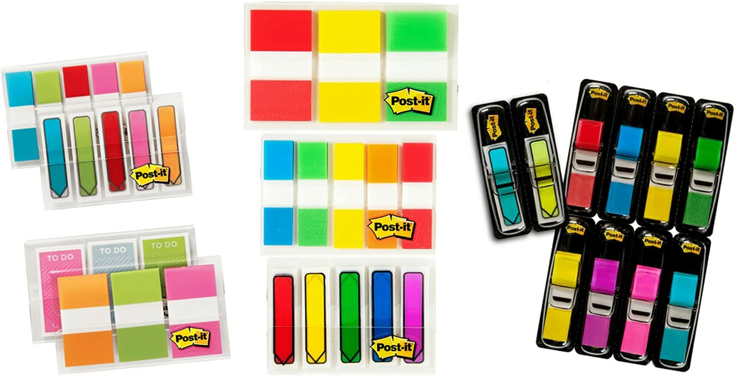 Post-it Flags and Tabs Value Pack, Ultimate Business and Study Pack, 956 Various Flags for Organization (683-AVP-SIOC)
