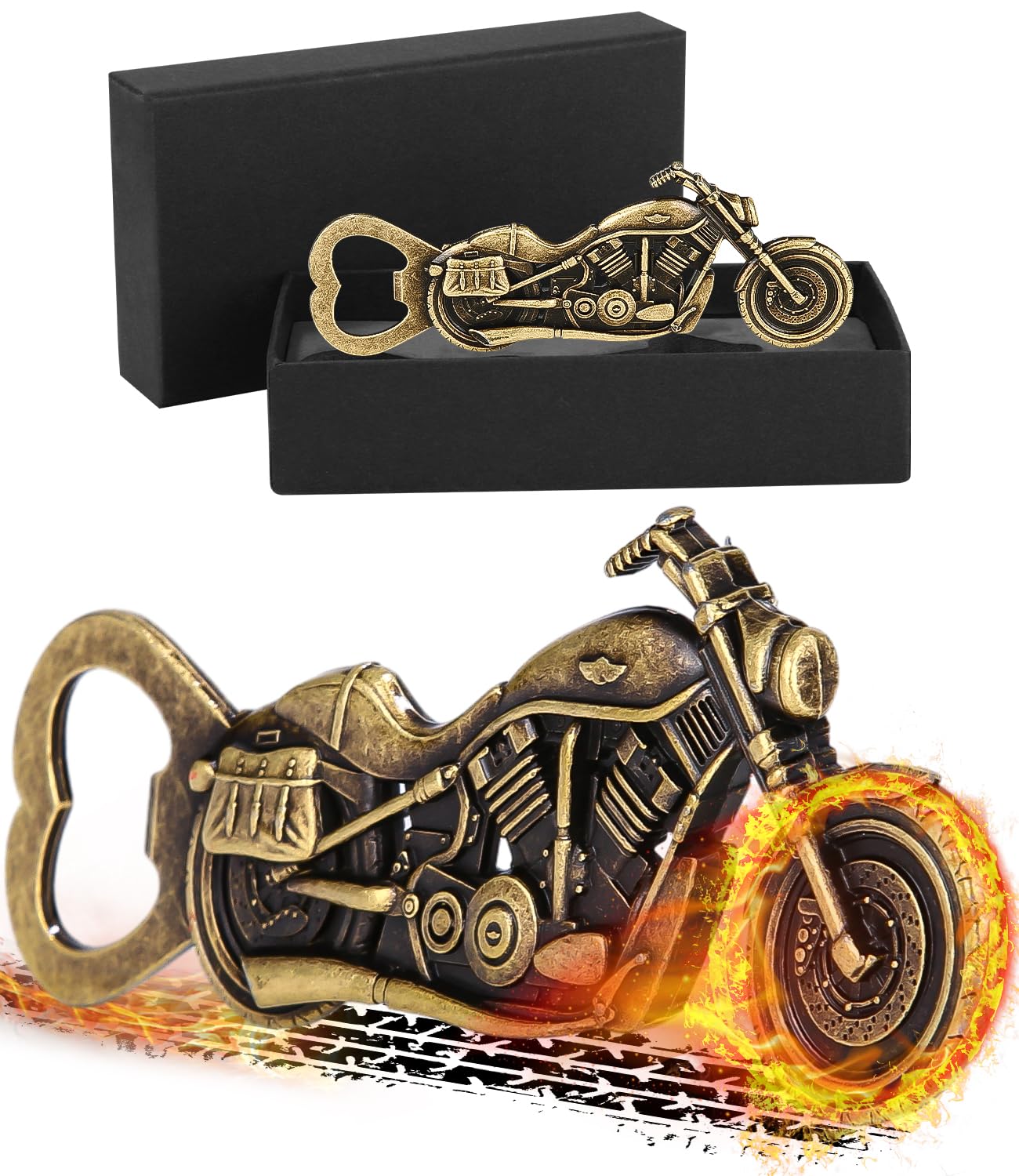 Motorrad-Flaschenöffner Aus Zinklegierung – Vintage-Design, Geschenk Für Männer (Vatertag, Geburtstag)