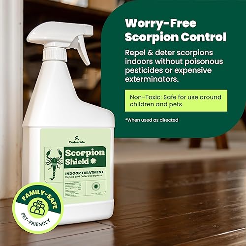 Miniatura 5 de Cedarcide Scorpion Shield (galón) en aerosol para control de plagas de aceite de cedro para interiores, mata y repele escorpiones y otras plagas