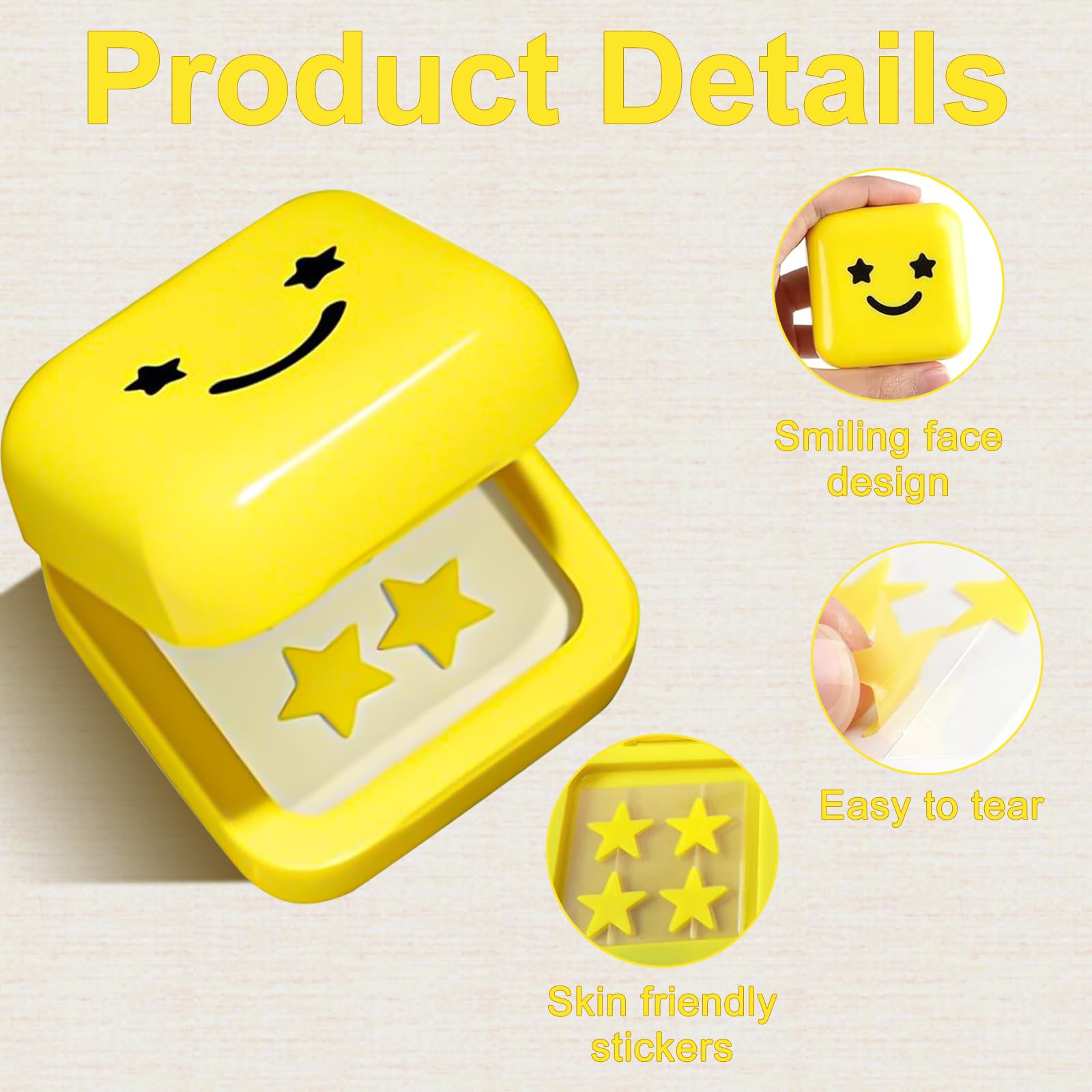 VLUVLA 64PCS Star Pimple Patches, Hydrocolloid Star Spot Patches for Face Reduce Redness, Absorb Pus, Cute Star Shape - Image 3