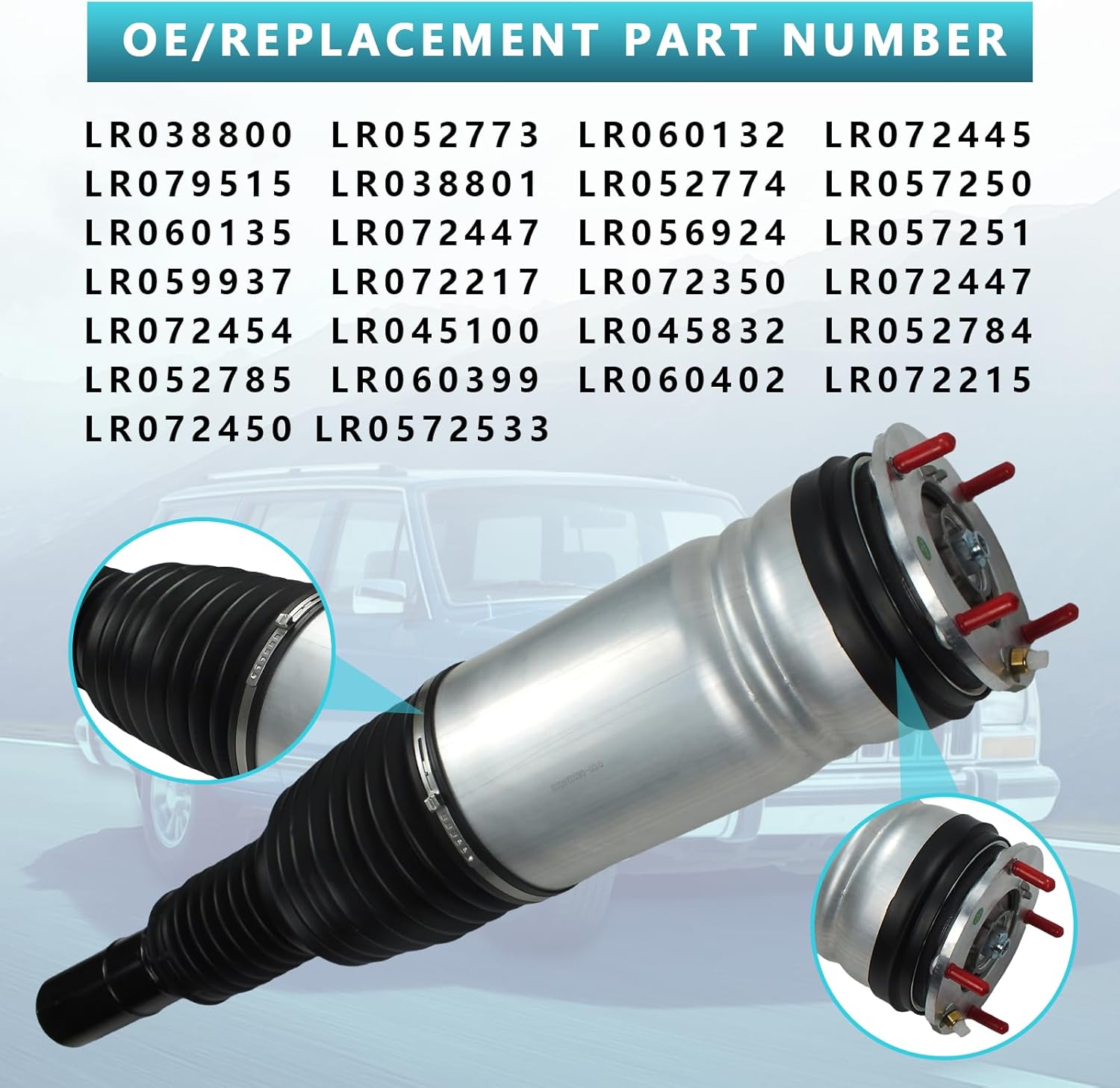 Front Shock Absorber Air Suspension Struts for Land Rover Range Rover Sport L405 L494 2013 2014 2015 2016 2017 2018 2019 2020 2021 2022 with ADS EDC LR056924 (Right)