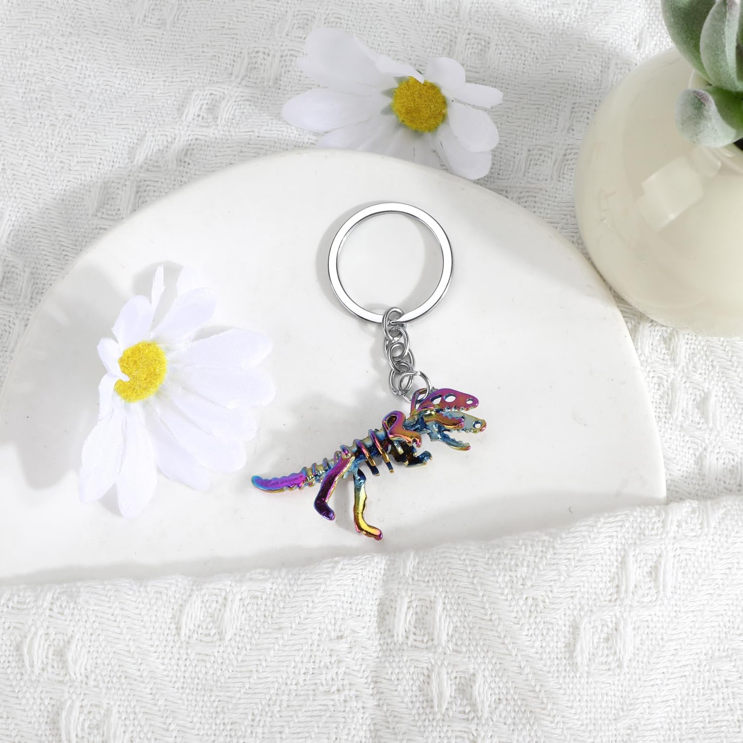 Dinosaur Keychain, Funny Dinosaur Keychain, Personalized Keychain Gifts for Friend, Creative Keychain, Stylish Farewell gift for Educators, Husband Anniversary and Birthday Gift - Image 3